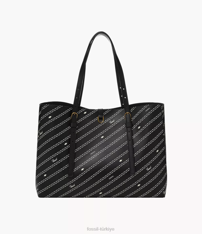 Fossil 6J04572 siyah/kemik kier kaktüs deri çanta çanta kadınlar