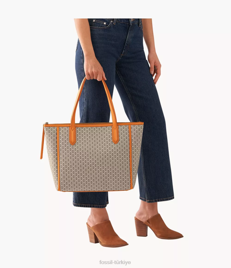 Fossil 6J04596 turuncu Sidney çantası çanta kadınlar
