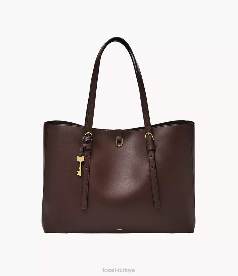 Fossil 6J04647 kahverengi kier kaktüs deri çanta çanta kadınlar