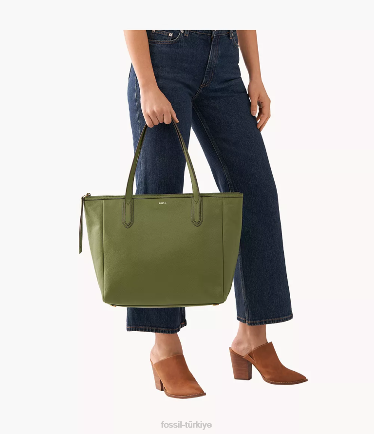 Fossil 6J04653 zeytin Sidney çantası çanta kadınlar