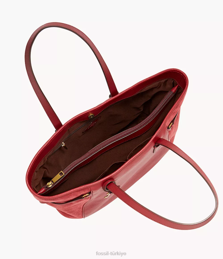 Fossil 6J04701 kırmızı charli çantası çanta kadınlar
