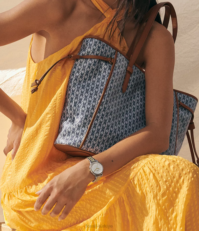 Fossil 6J04703 mavi charli çantası çanta kadınlar