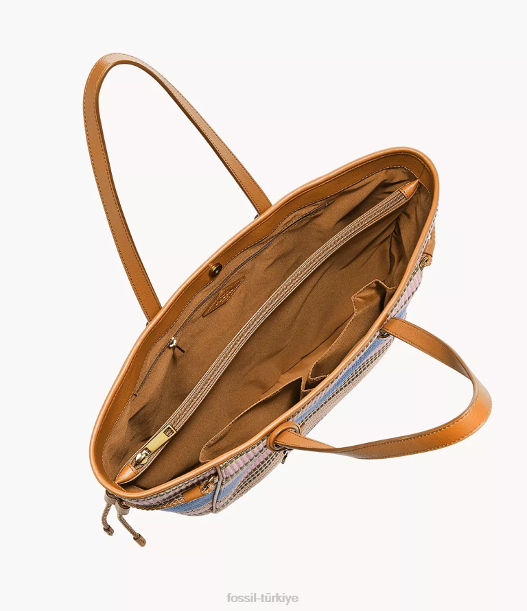 Fossil 6J04704 çizgili Charlie çantası çanta kadınlar