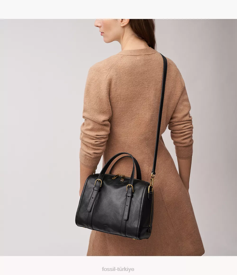 Fossil 6J04304 siyah carlie çantası çanta kadınlar