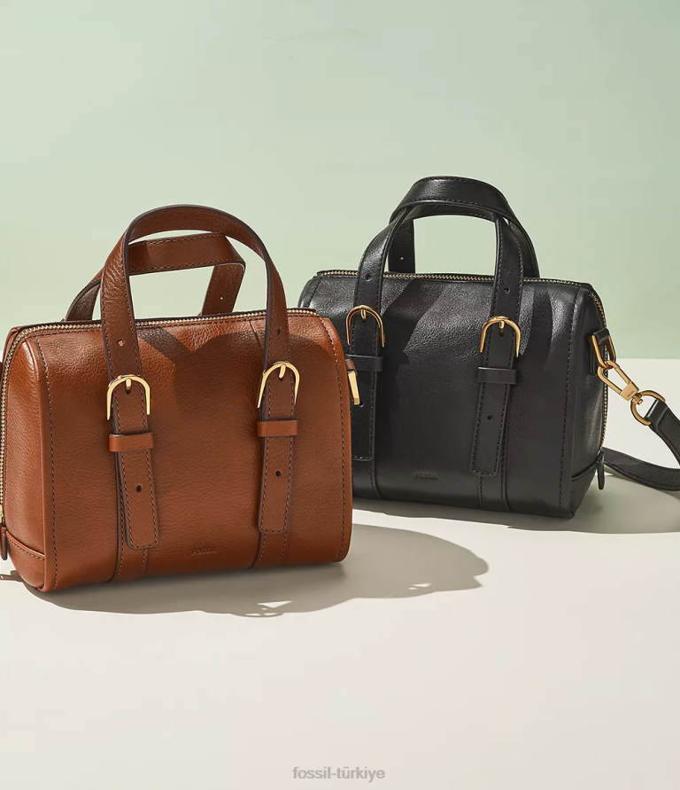 Fossil 6J04340 kahverengi carlie mini çanta çanta kadınlar