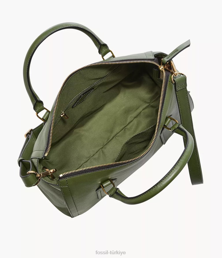 Fossil 6J04349 yeşil parker çantası çanta kadınlar