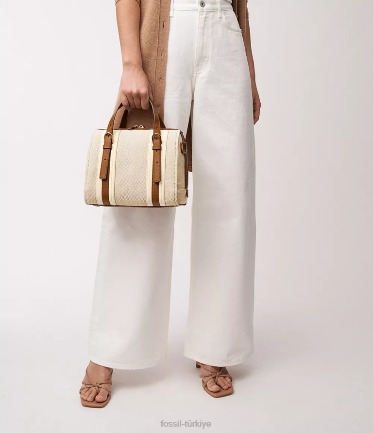 Fossil 6J04397 açık kahverengi carlie çantası çanta kadınlar