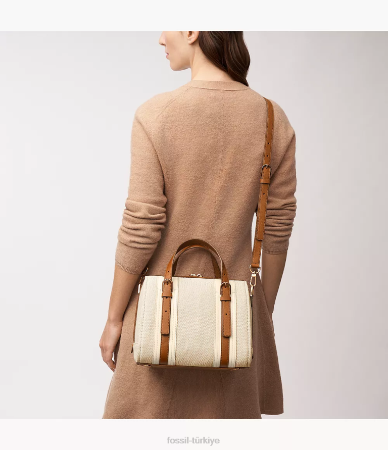 Fossil 6J04397 açık kahverengi carlie çantası çanta kadınlar