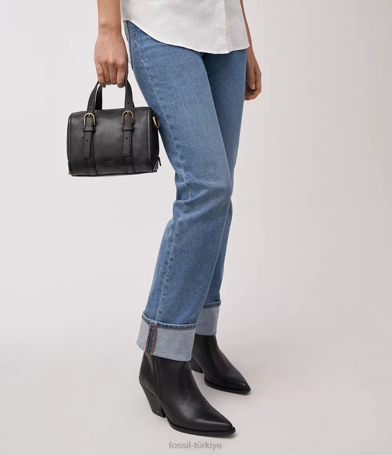 Fossil 6J04399 siyah carlie mini çanta çanta kadınlar