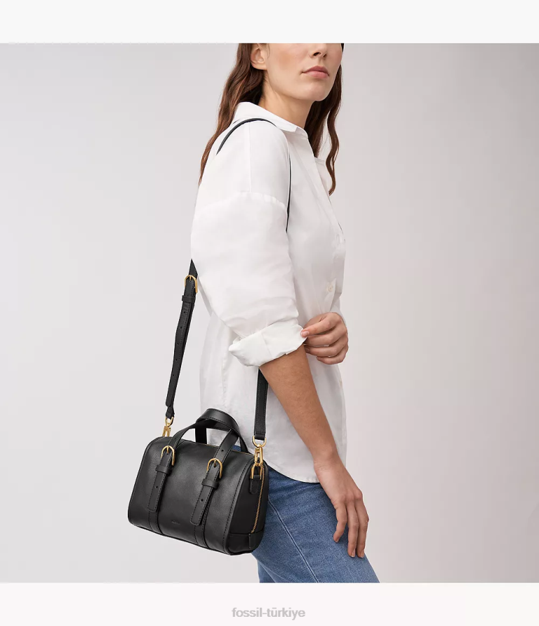 Fossil 6J04399 siyah carlie mini çanta çanta kadınlar