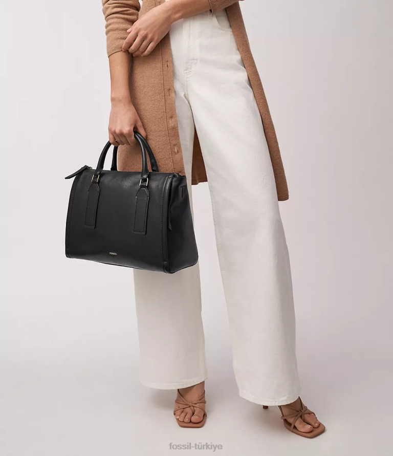Fossil 6J04400 siyah parker çantası çanta kadınlar