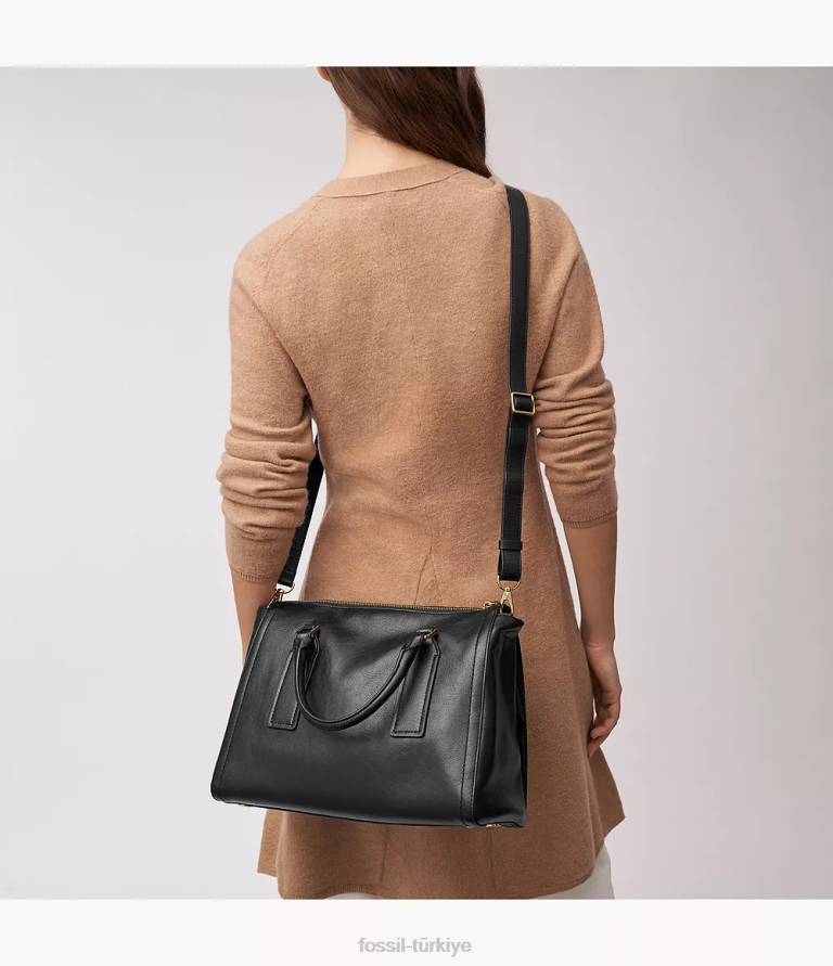Fossil 6J04400 siyah parker çantası çanta kadınlar