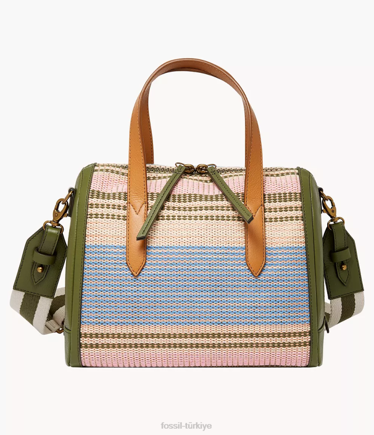 Fossil 6J04442 çizgili Sidney çantası çanta kadınlar