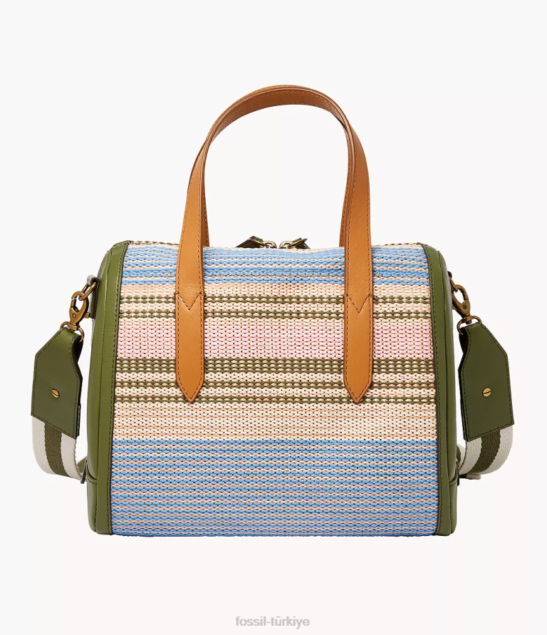 Fossil 6J04442 çizgili Sidney çantası çanta kadınlar