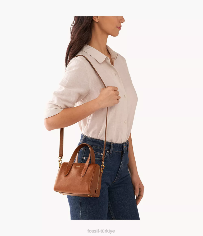 Fossil 6J04482 kahverengi sydney mini çanta çanta kadınlar