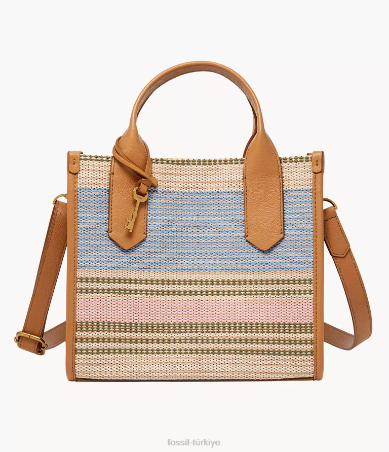 Fossil 6J04483 çizgili Kyler çantası çanta kadınlar