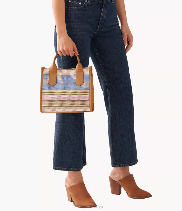 Fossil 6J04483 çizgili Kyler çantası çanta kadınlar