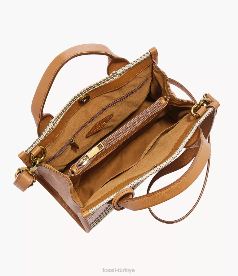 Fossil 6J04483 çizgili Kyler çantası çanta kadınlar