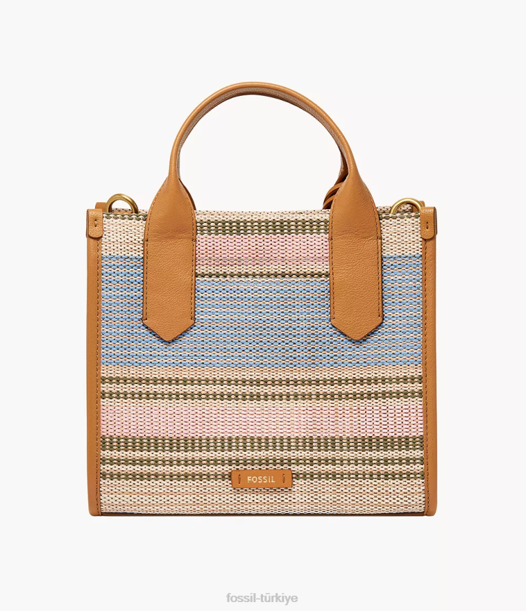 Fossil 6J04483 çizgili Kyler çantası çanta kadınlar