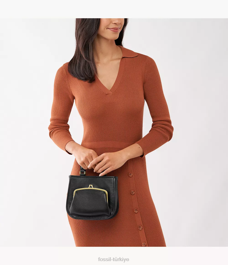 Fossil 6J04521 siyah çanta çanta kadınlar