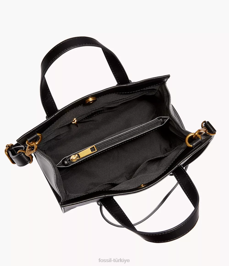 Fossil 6J04531 siyah Kingston çantası çanta kadınlar