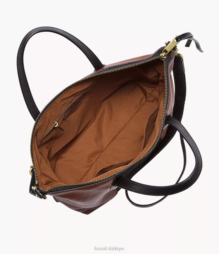 Fossil 6J04552 kahverengi Skylar çantası çanta kadınlar