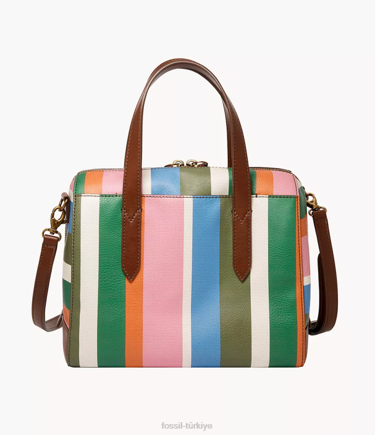 Fossil 6J04581 çizgili Sidney çantası çanta kadınlar