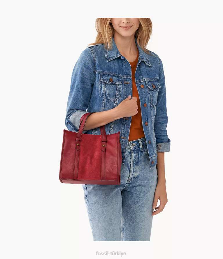 Fossil 6J04611 kırmızı Kingston çantası çanta kadınlar