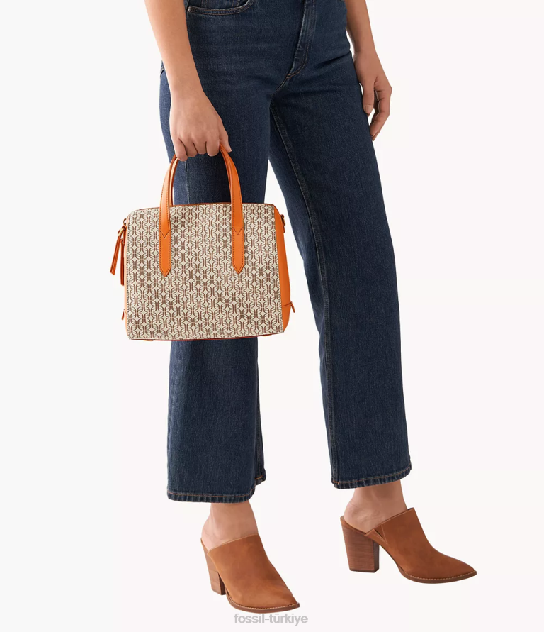 Fossil 6J04613 turuncu Sidney çantası çanta kadınlar