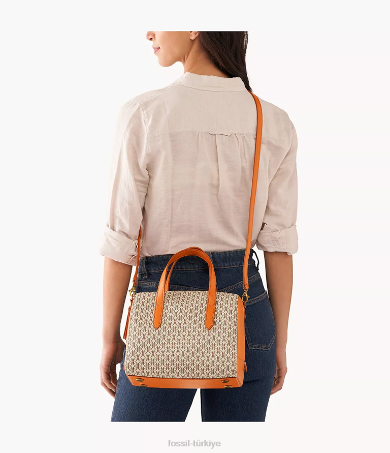 Fossil 6J04613 turuncu Sidney çantası çanta kadınlar