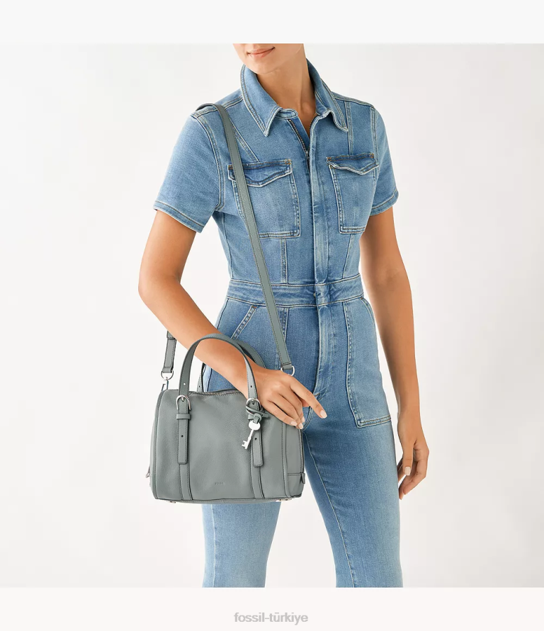Fossil 6J04614 mavi carlie çantası çanta kadınlar