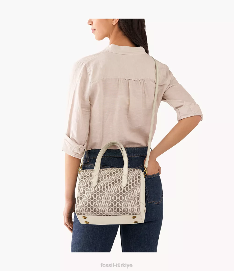 Fossil 6J04631 beyaz Sidney çantası çanta kadınlar