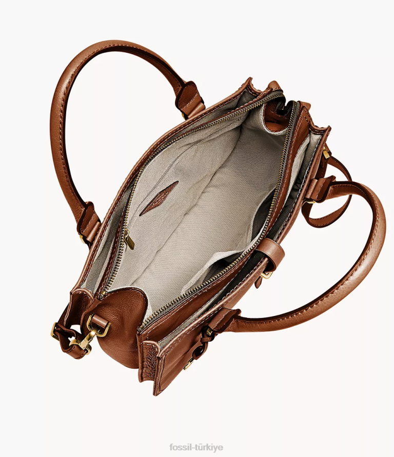 Fossil 6J04637 kahverengi Ryder çantası çanta kadınlar