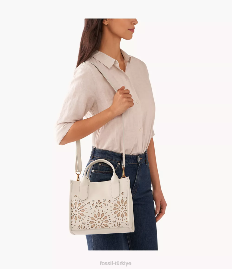 Fossil 6J04673 beyaz Kyler çantası çanta kadınlar