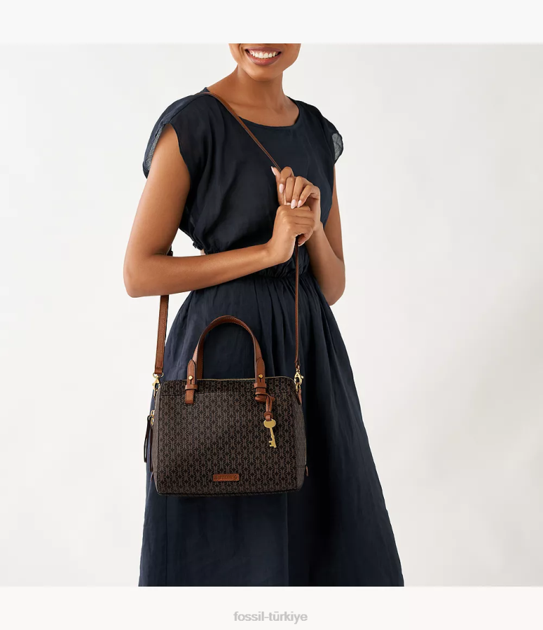 Fossil 6J04686 siyah rachel çantası çanta kadınlar