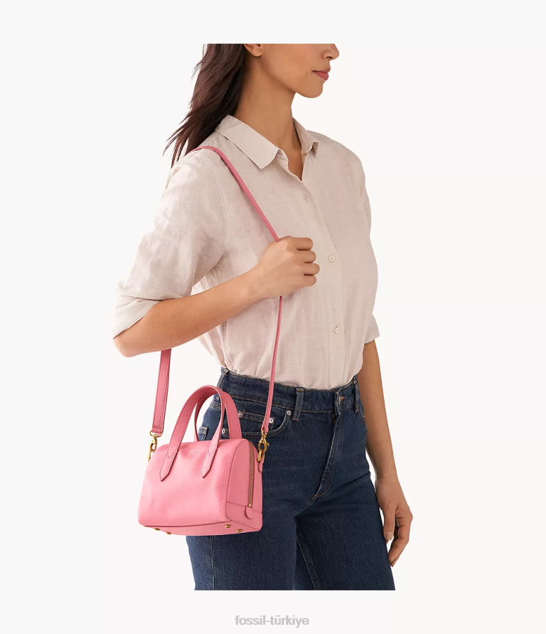 Fossil 6J04740 pembe sydney mini çanta çanta kadınlar