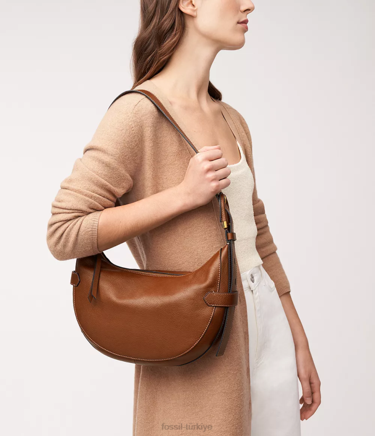 Fossil 6J04379 kahverengi Harwell serseri çanta kadınlar