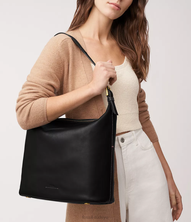 Fossil 6J04381 siyah tremont serseri çanta kadınlar