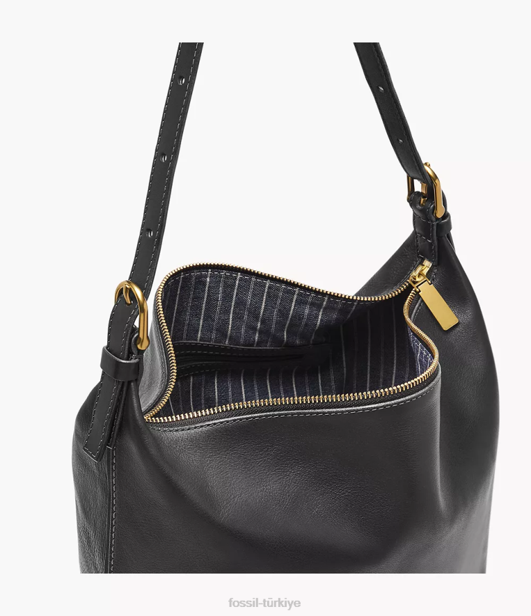 Fossil 6J04381 siyah tremont serseri çanta kadınlar