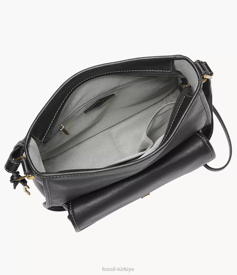 Fossil 6J04382 siyah miras serseri çanta kadınlar