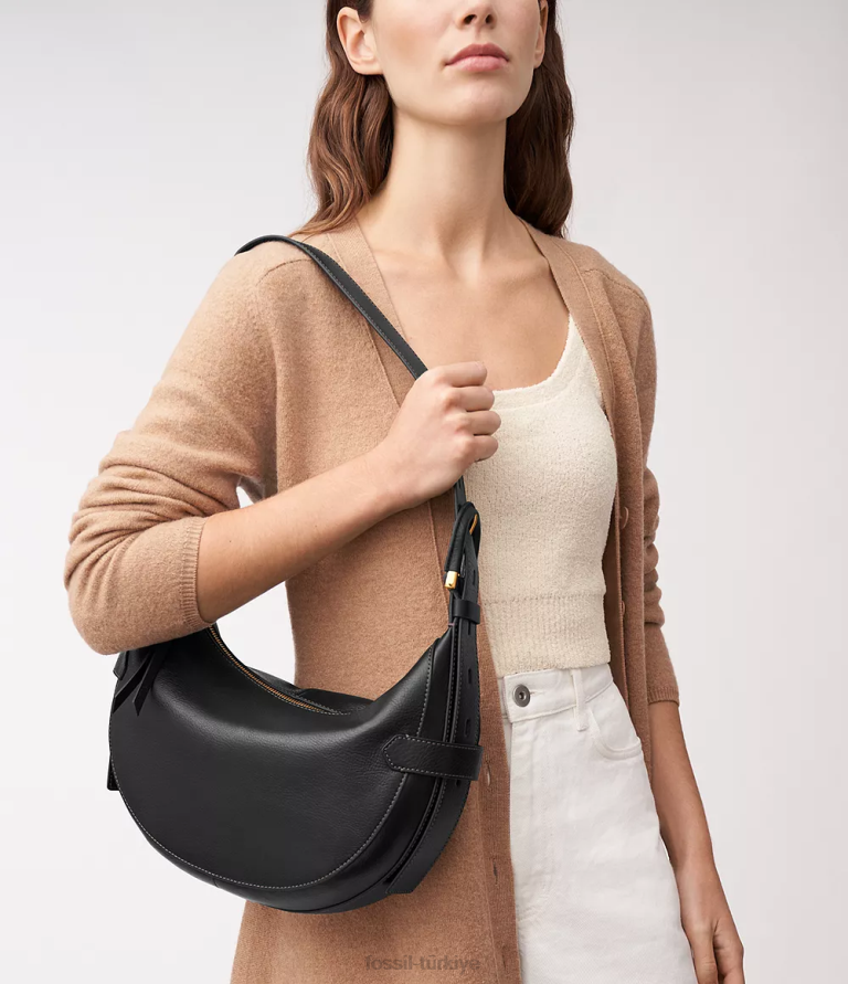 Fossil 6J04384 siyah Harwell serseri çanta kadınlar