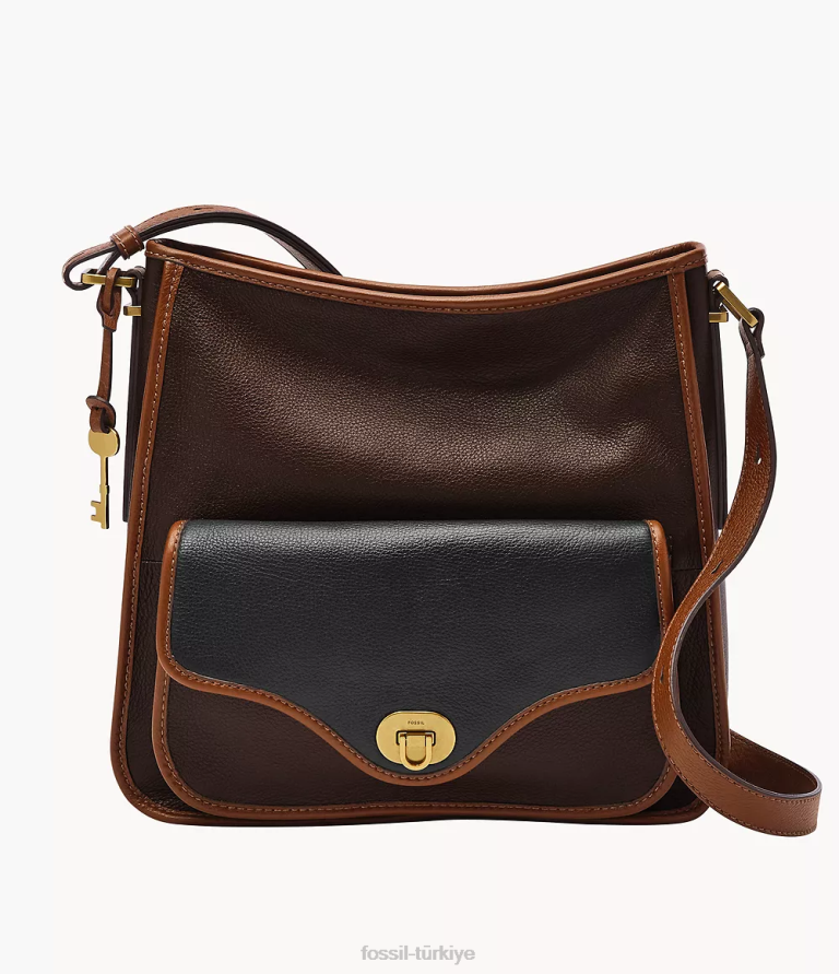 Fossil 6J04423 koyu kahverengi miras serseri çanta kadınlar