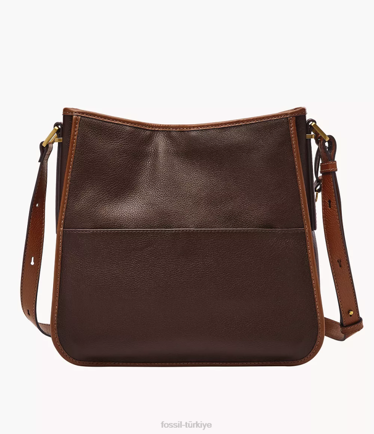 Fossil 6J04423 koyu kahverengi miras serseri çanta kadınlar