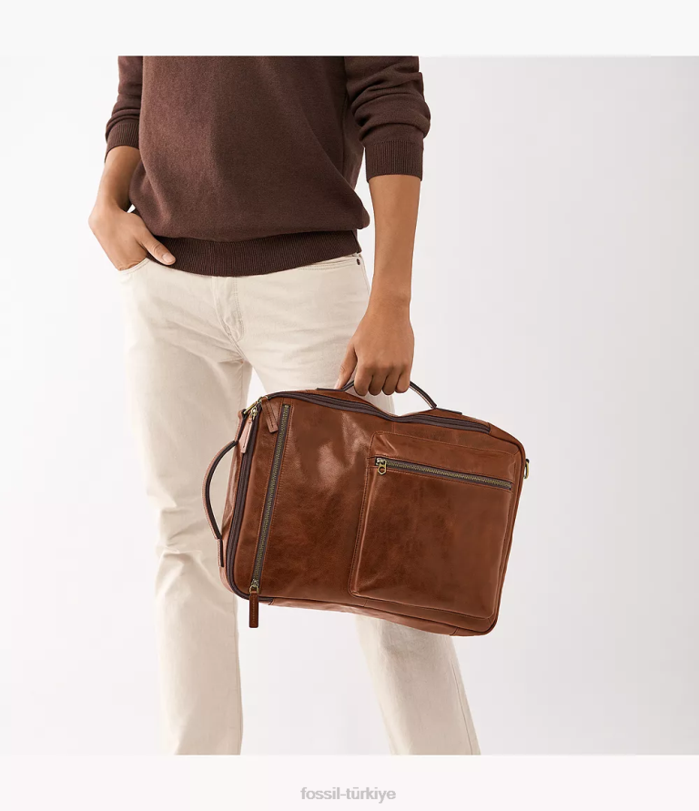 Fossil 6J041616 konyak Buckner dönüştürülebilir sırt çantası çanta kadınlar