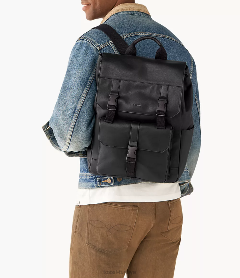 Fossil 6J041641 siyah weston sırt çantası çanta kadınlar