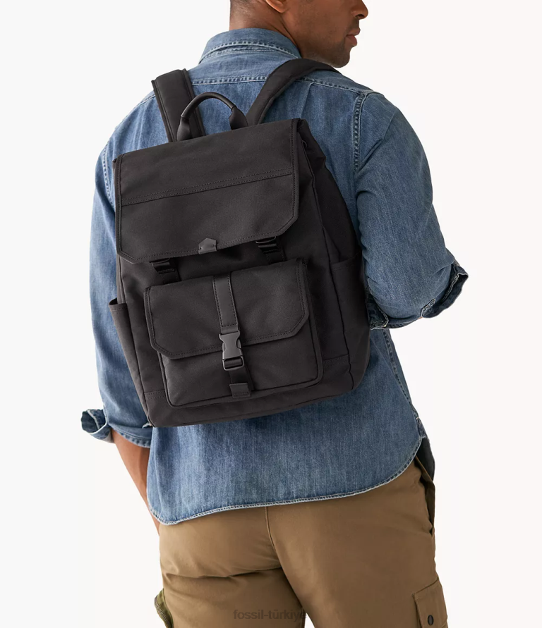 Fossil 6J041642 siyah weston sırt çantası çanta kadınlar