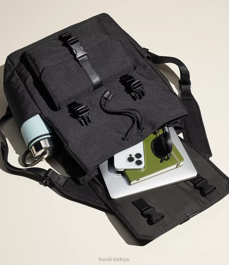 Fossil 6J041642 siyah weston sırt çantası çanta kadınlar