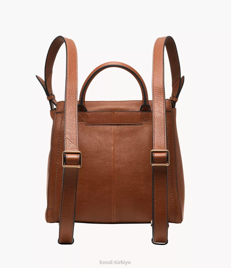Fossil 6J04388 kahverengi parker küçük sırt çantası çanta kadınlar