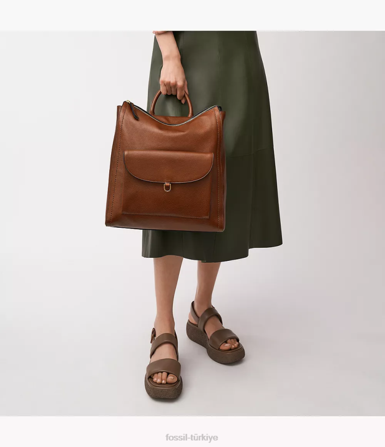Fossil 6J04389 kahverengi Parker'ın sırt çantası çanta kadınlar