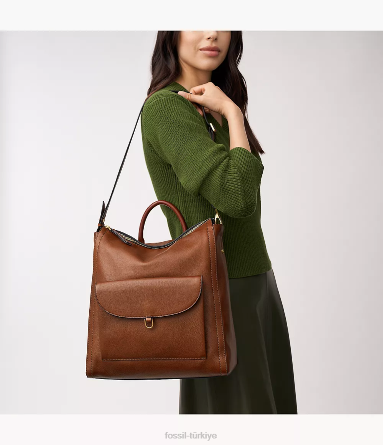 Fossil 6J04389 kahverengi Parker'ın sırt çantası çanta kadınlar